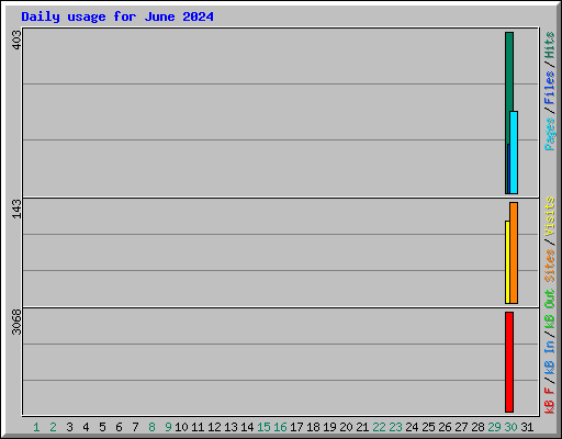 Daily usage for June 2024