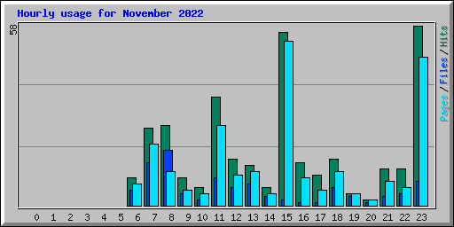 Hourly usage for November 2022