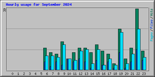 Hourly usage for September 2024