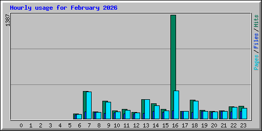 Hourly usage for February 2026