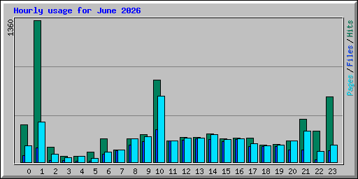 Hourly usage for June 2026