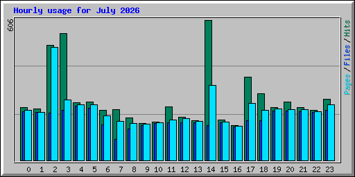 Hourly usage for July 2026