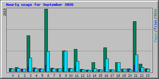 Hourly usage for September 2026